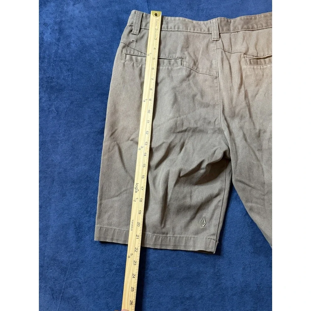 Volcom Chino Shorts Mens Size 34 Light Brown Khaki Skate Casual Pockets